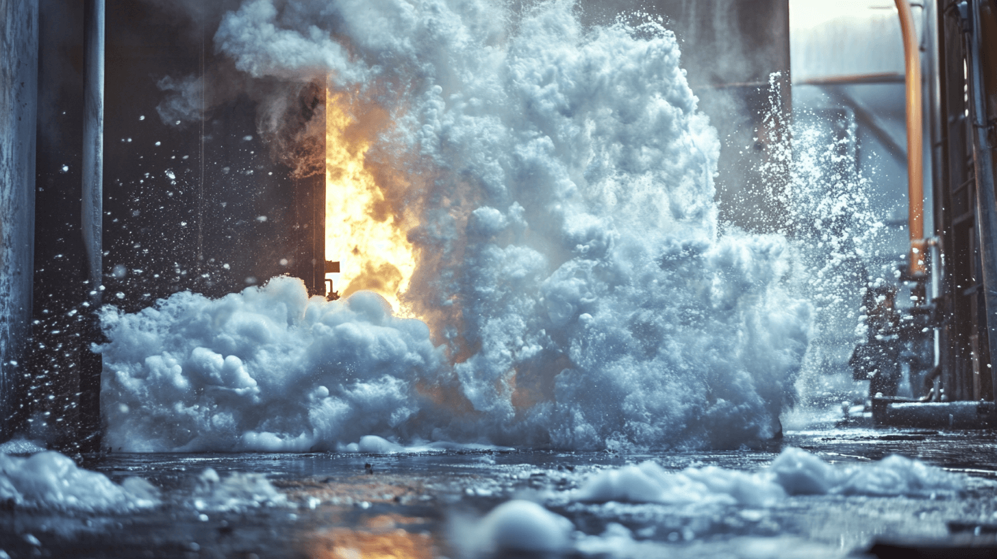 anneink_66402_flammable_liquid_fire_being_put_out_be_fire_sup_7e8ddef8-afa0-4ee5-aba1-ac8bf4fcc6f3_3 Environmentally friendly and sustainable fire suppression with foam systems.